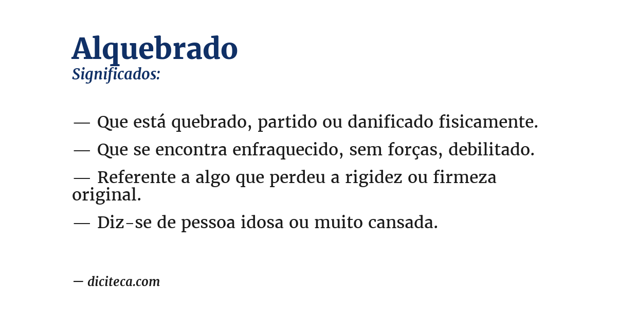 Significado de alquebrado