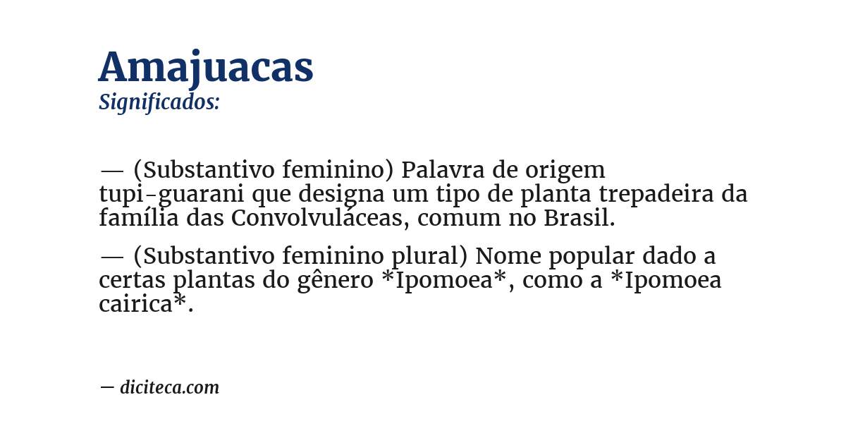 Significado de amajuacas