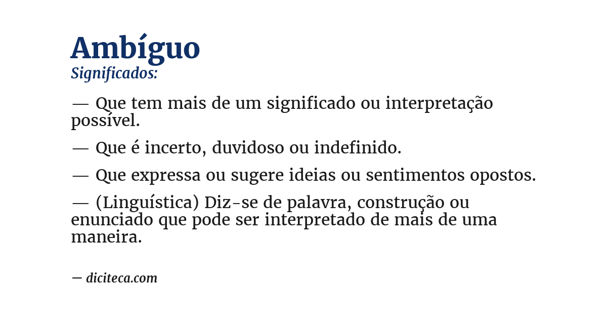 Significado de ambíguo