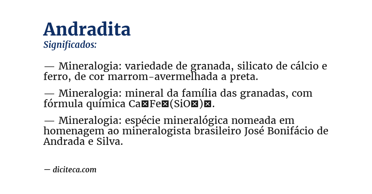 Significado de andradita