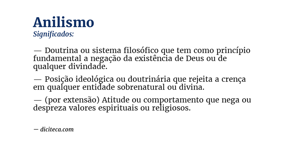 Significado de anilismo