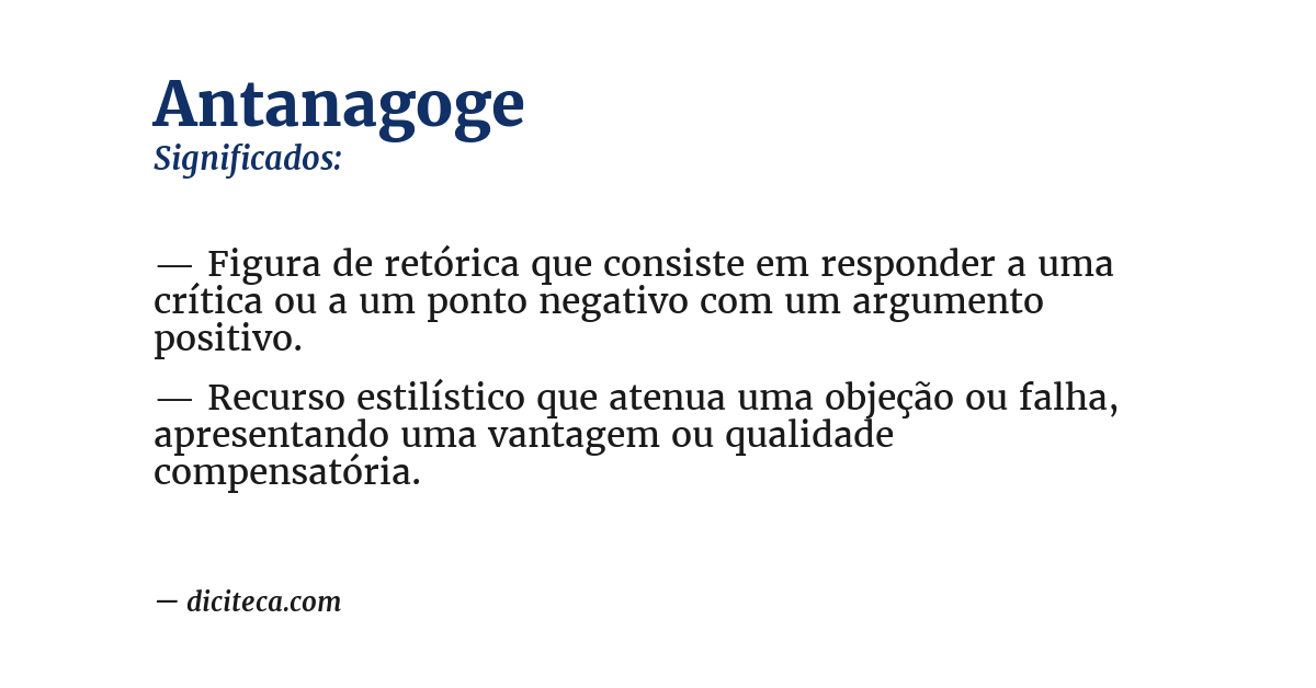 Significado de antanagoge