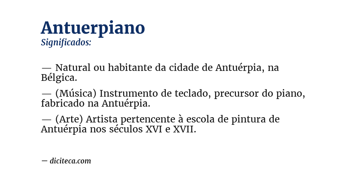 Significado de antuerpiano