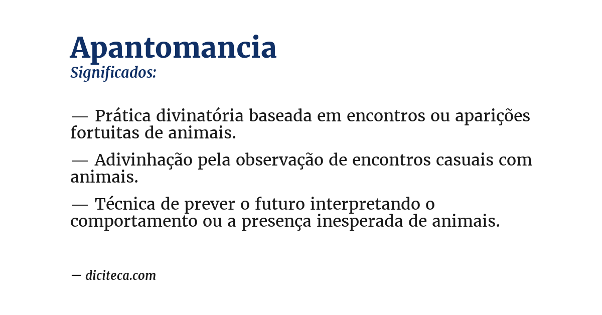 Significado de apantomancia