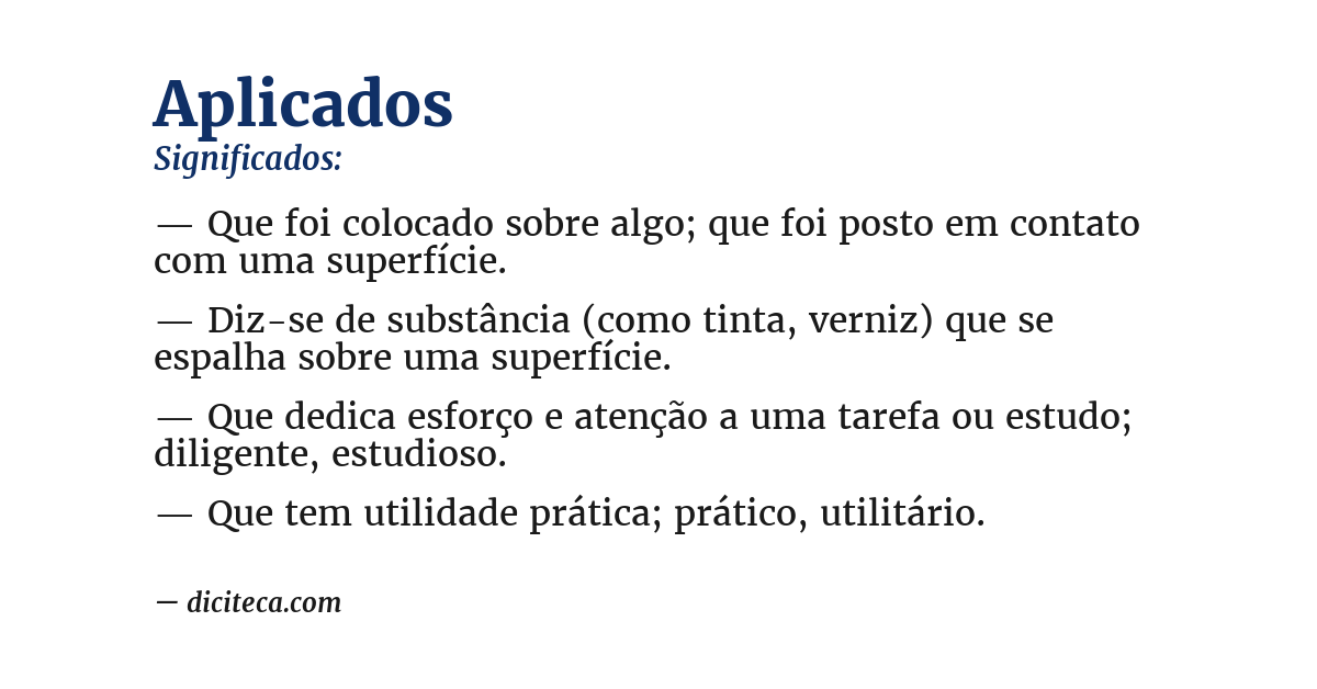 Significado de aplicados