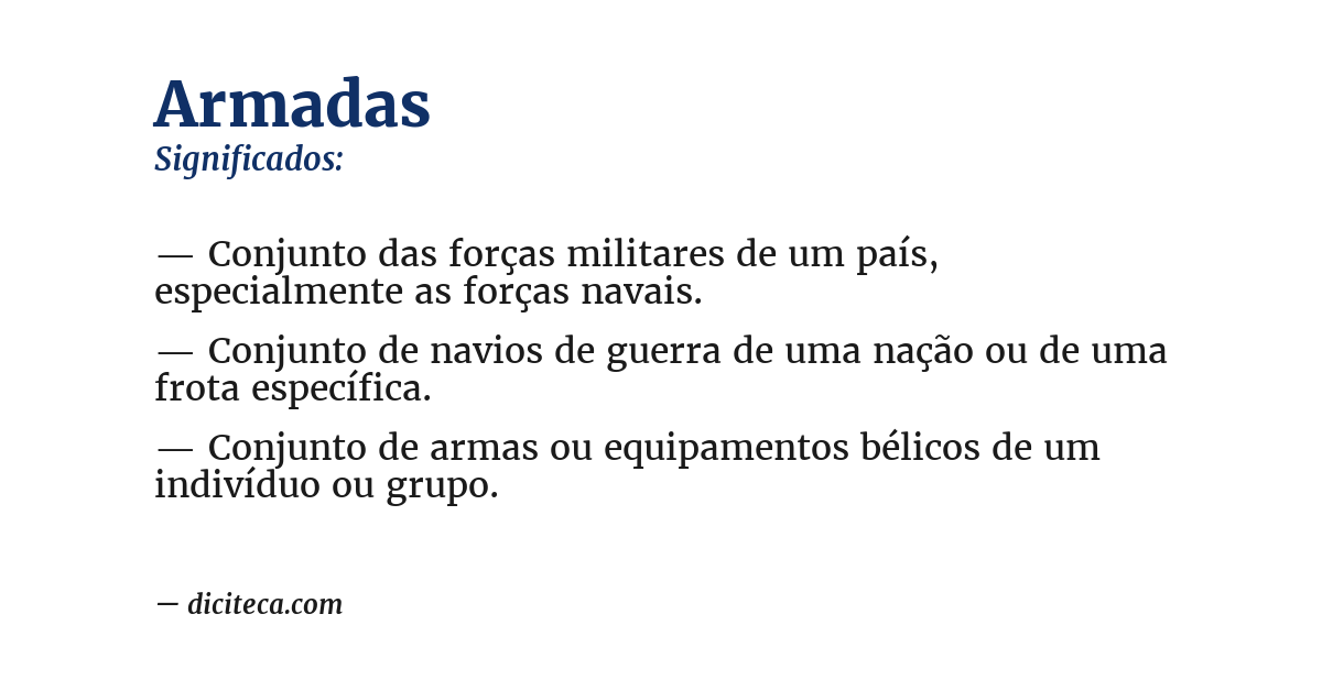 Significado de armadas