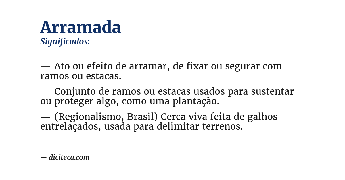 Significado de arramada
