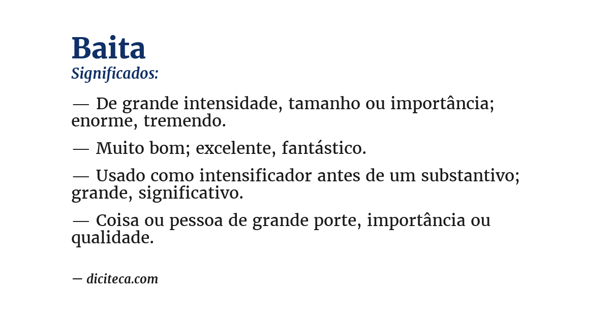 Significado de baita