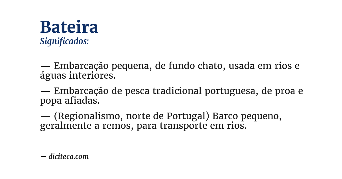 Significado de bateira