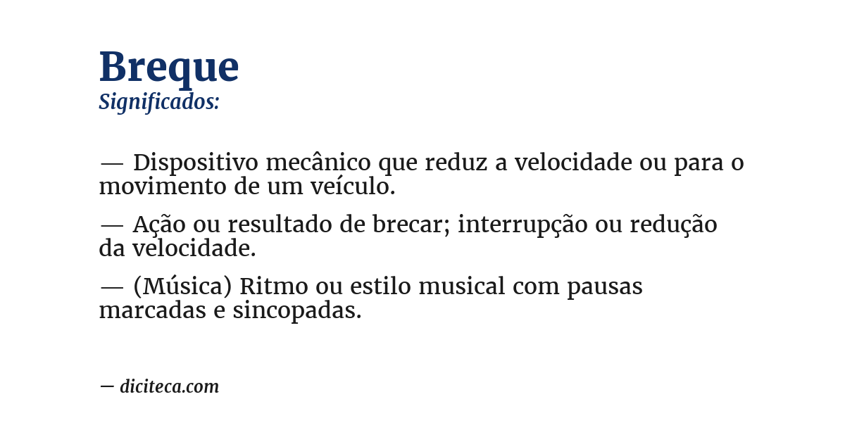 Significado de breque