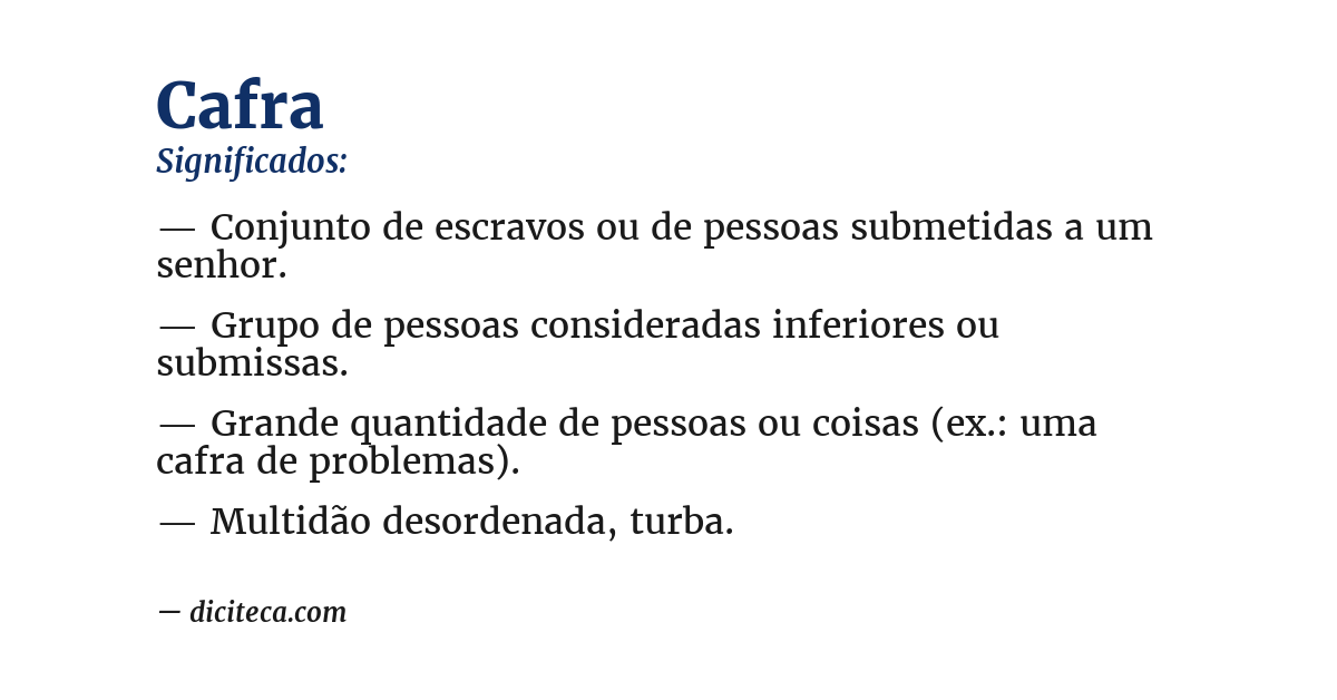 Significado de cafra