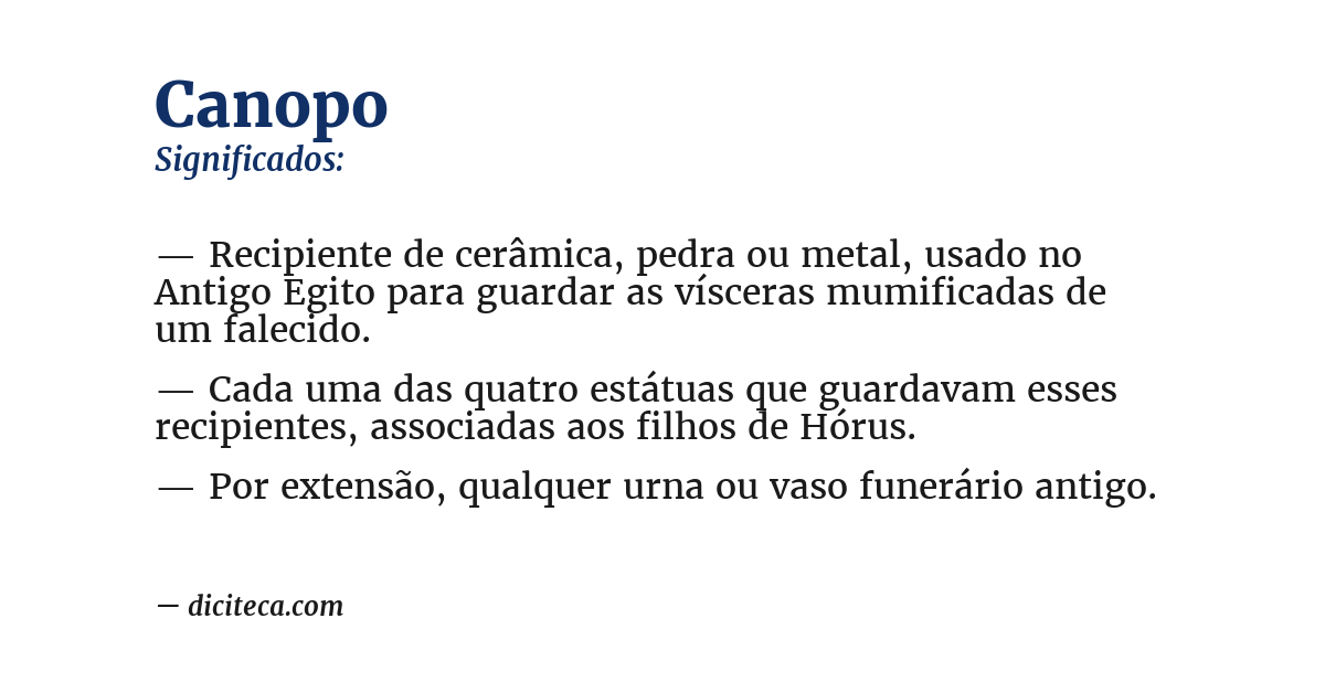 Significado de canopo