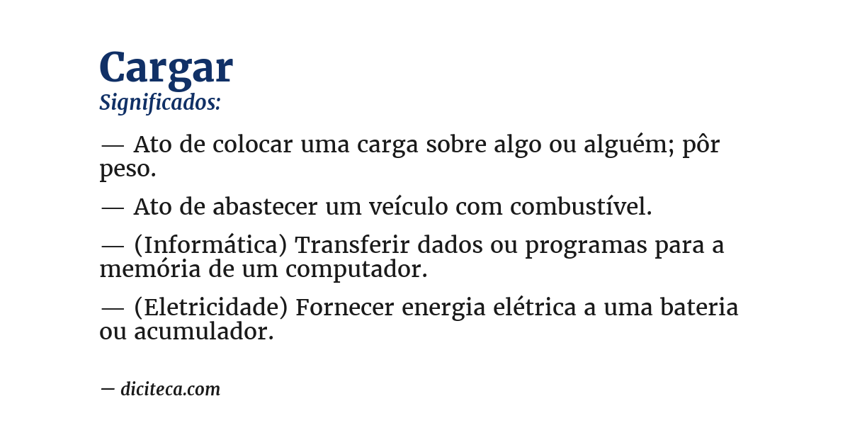 Significado de cargar