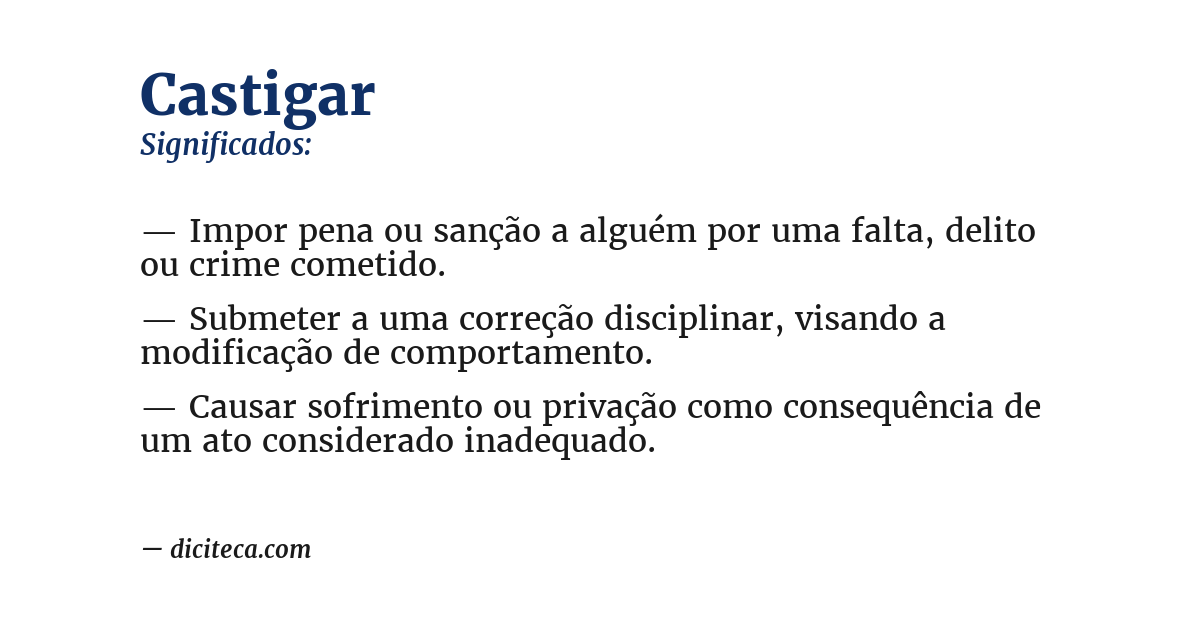 Significado de castigar