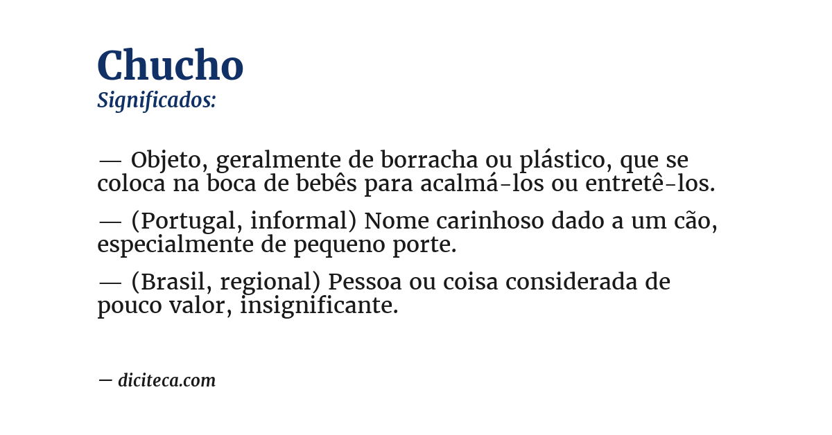 Significado de chucho