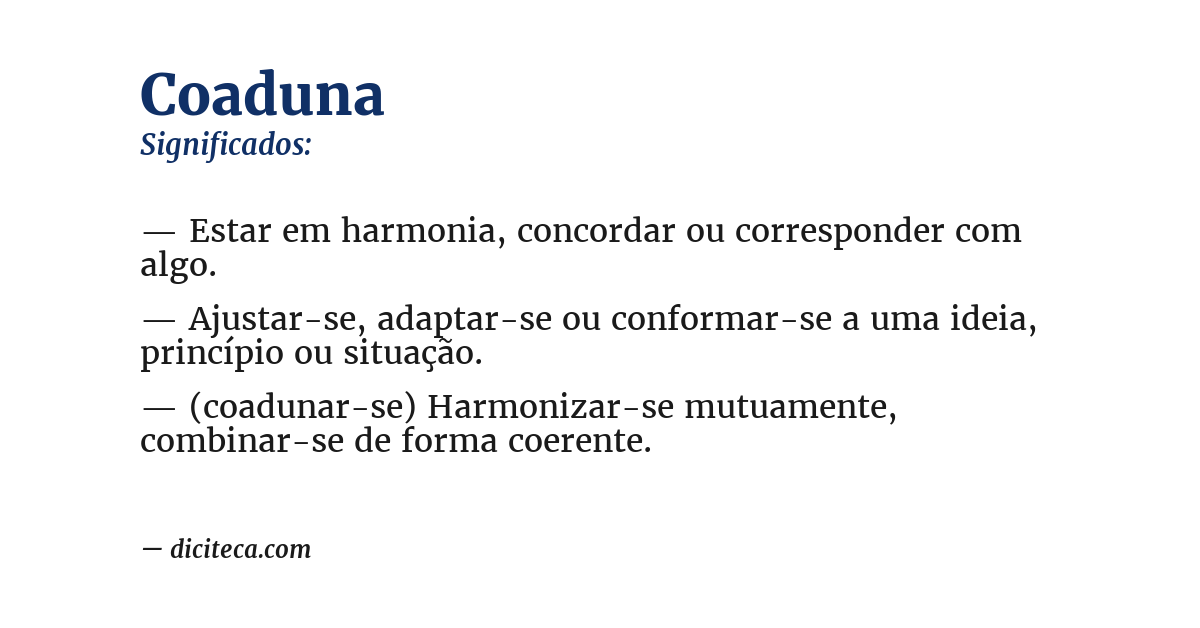 Significado de coaduna