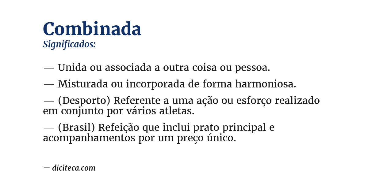 Significado de combinada