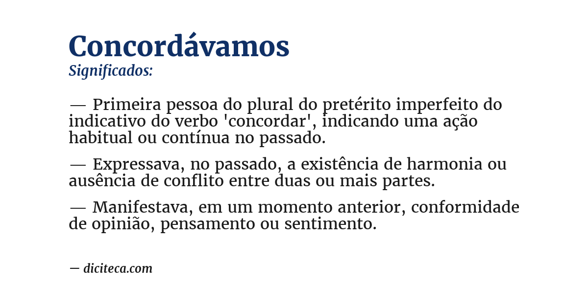 Significado de concordávamos