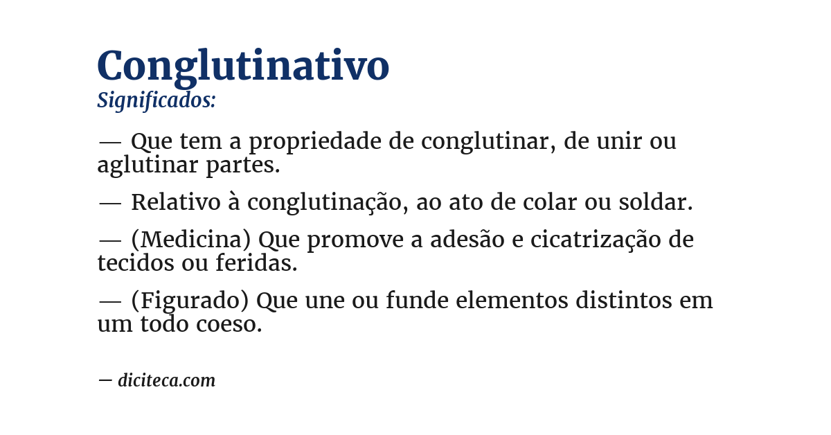 Significado de conglutinativo
