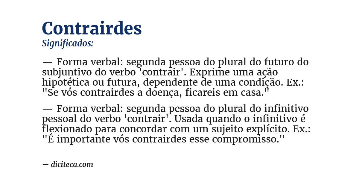 Significado de contrairdes