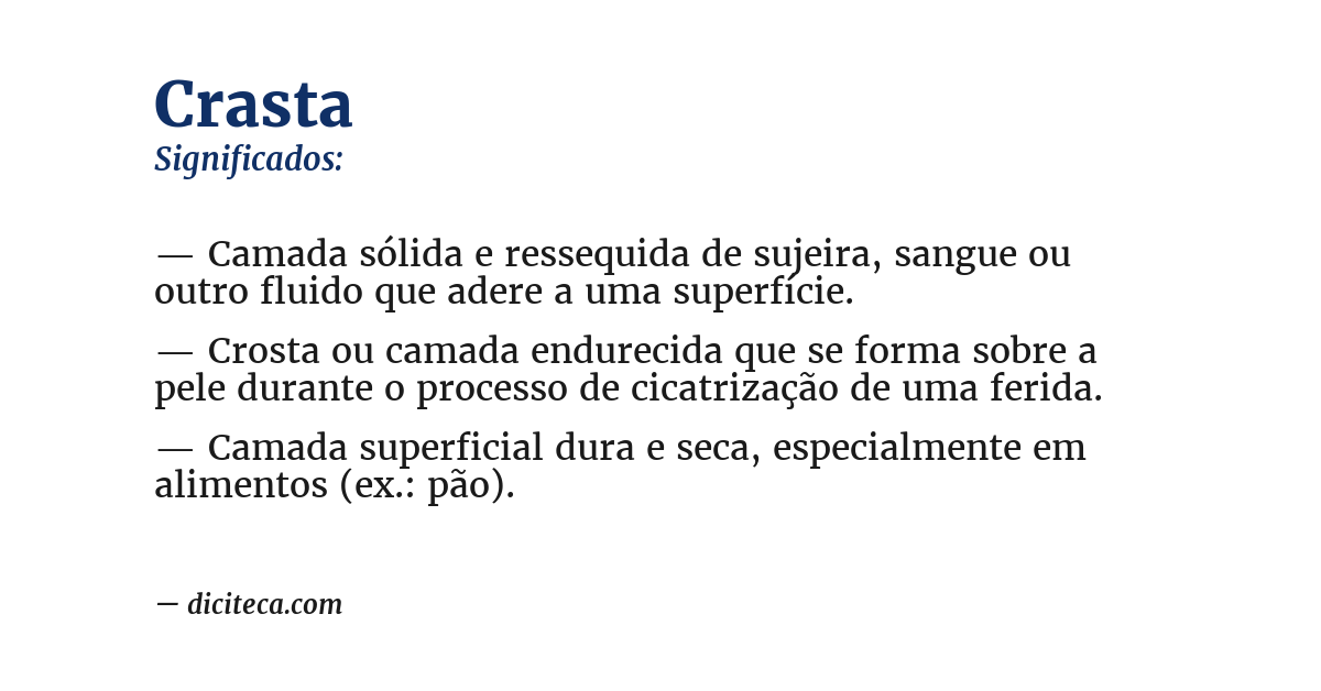Significado de crasta