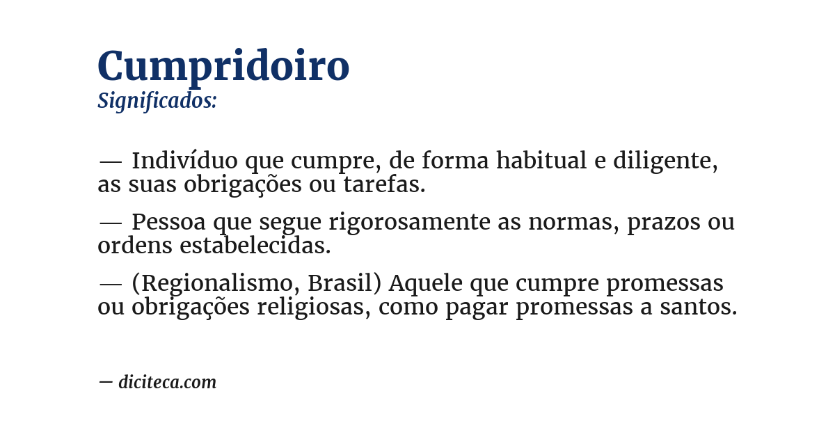 Significado de cumpridoiro