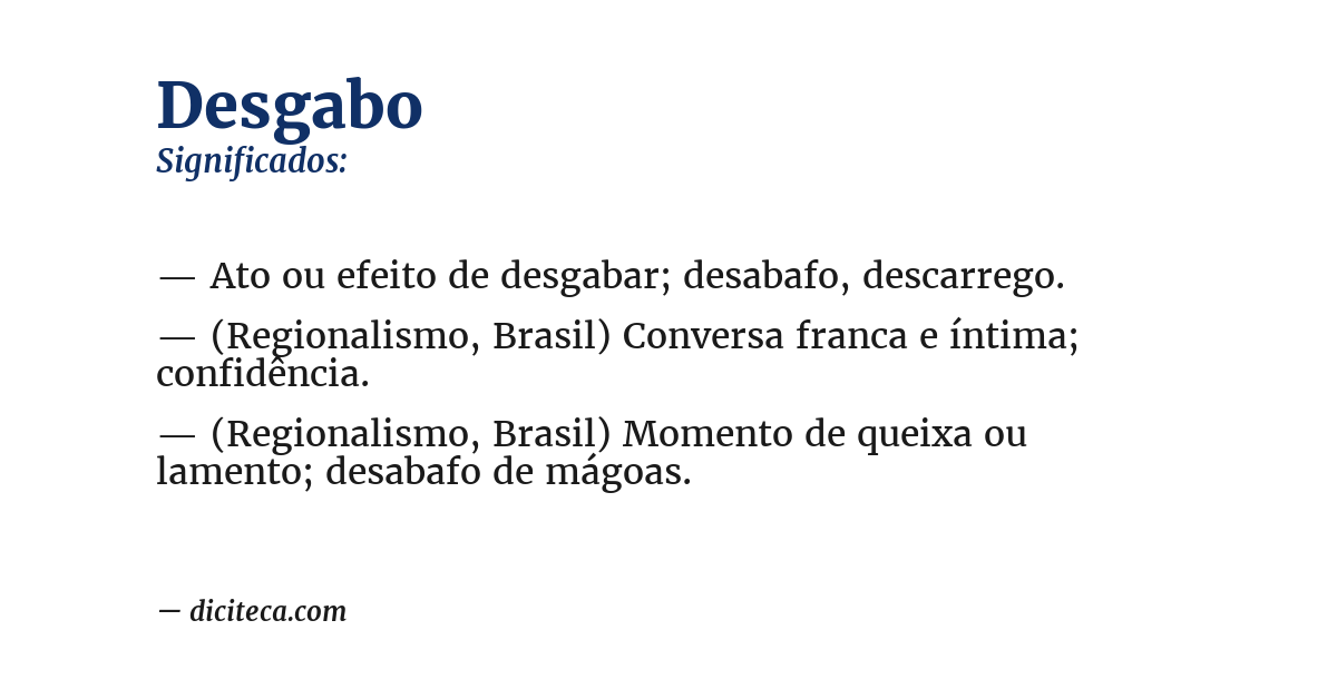 Significado de desgabo