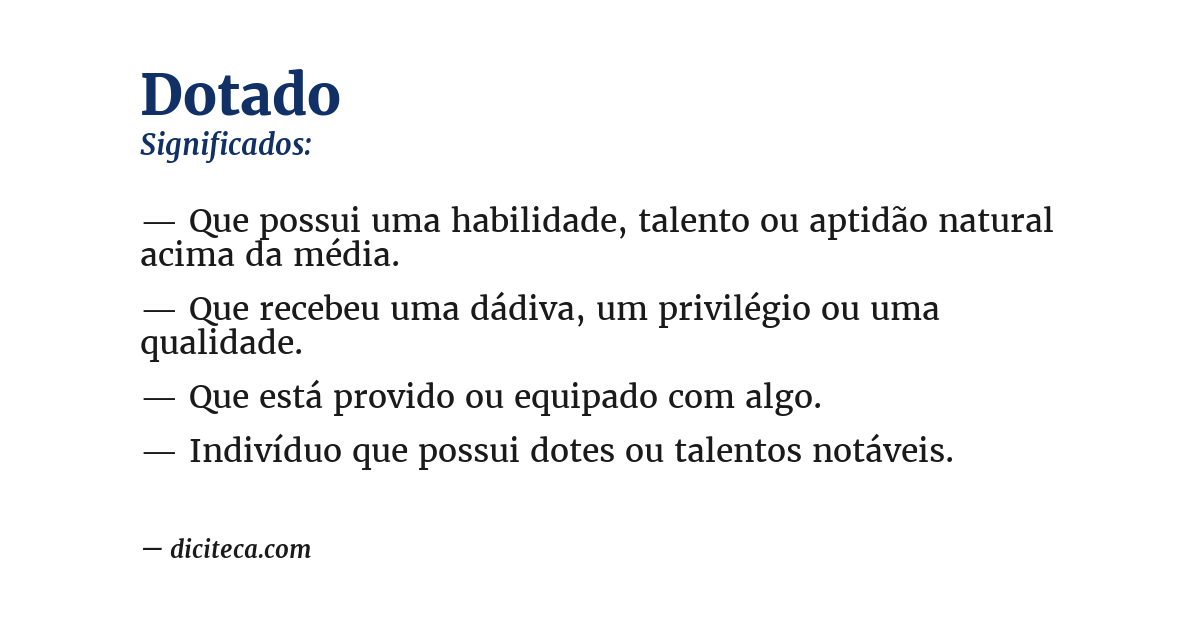 Significado de dotado