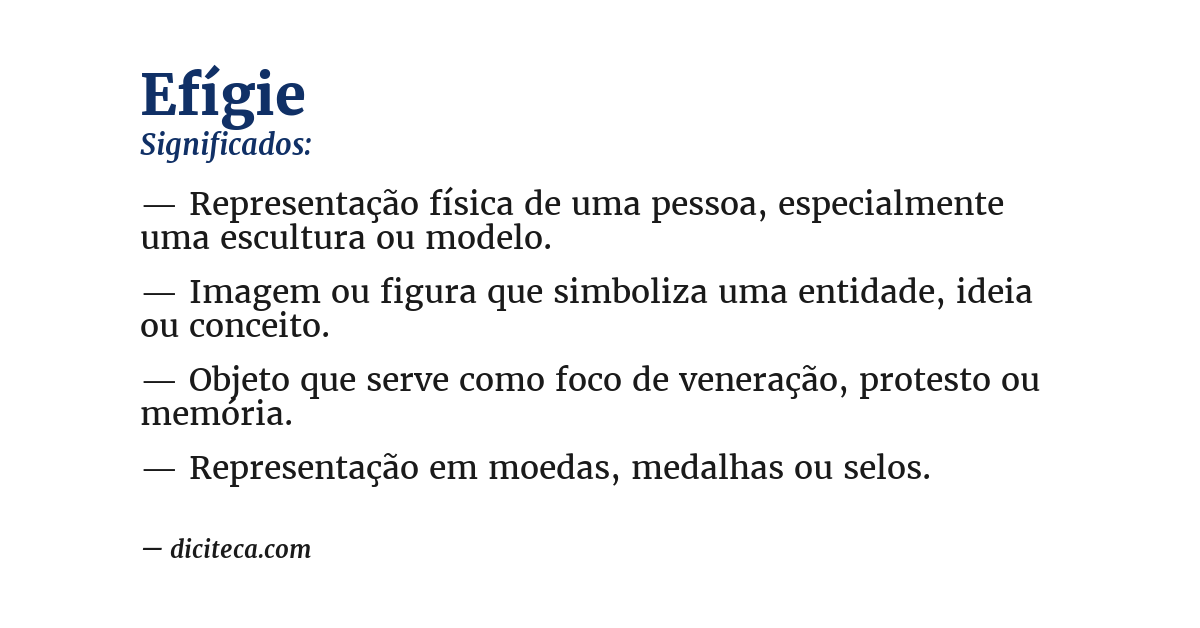 Significado de efígie