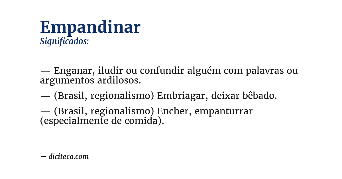 Significado de empandinar