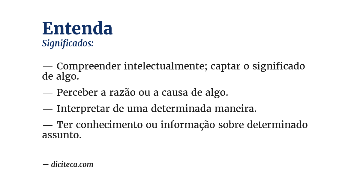 Significado de entenda