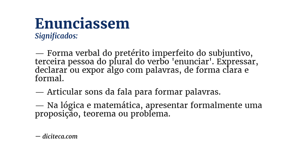 Significado de enunciassem
