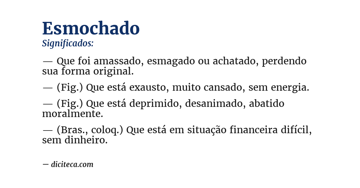 Significado de esmochado