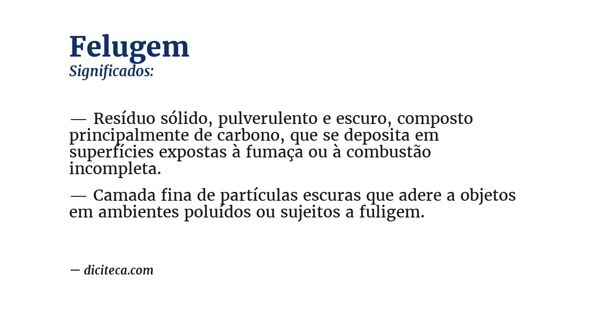 Significado de felugem