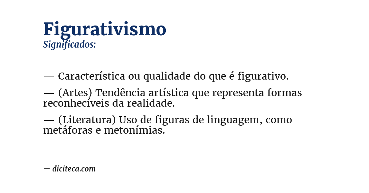 Significado de figurativismo