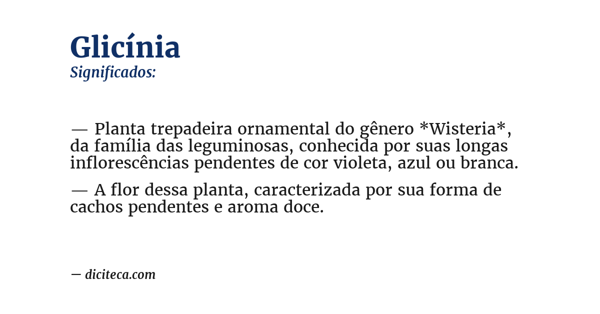 Significado de glicínia