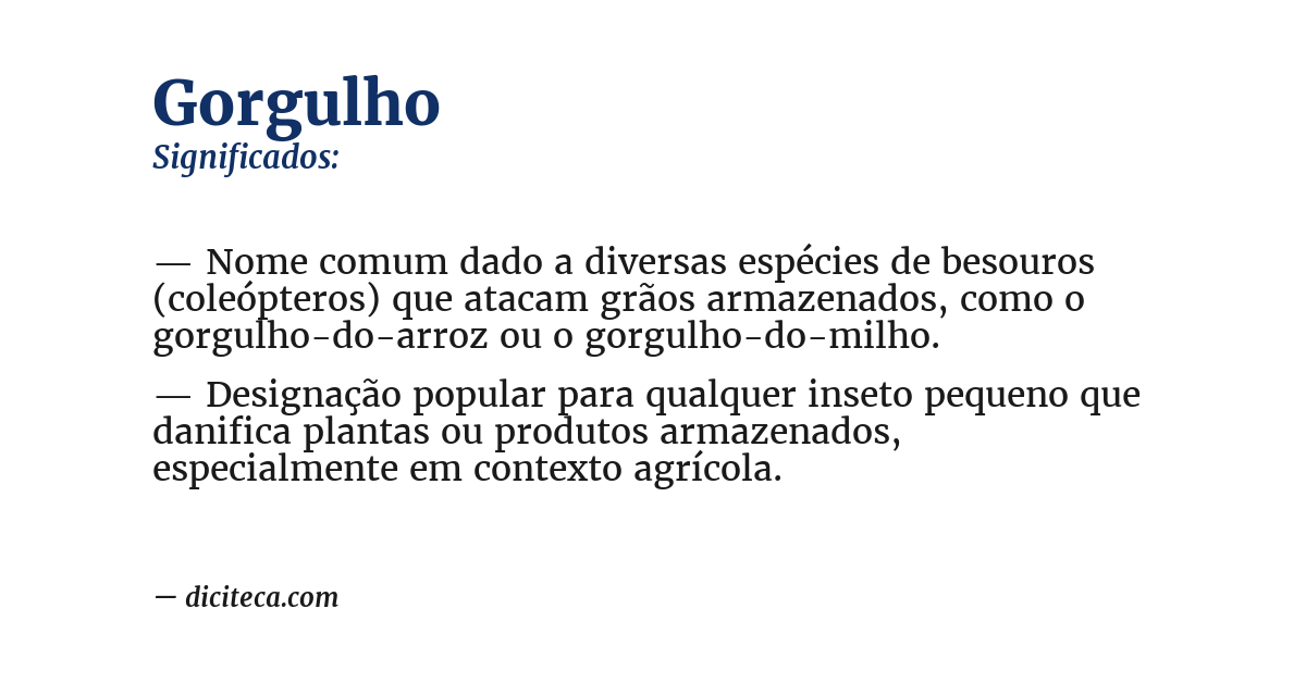 Significado de gorgulho
