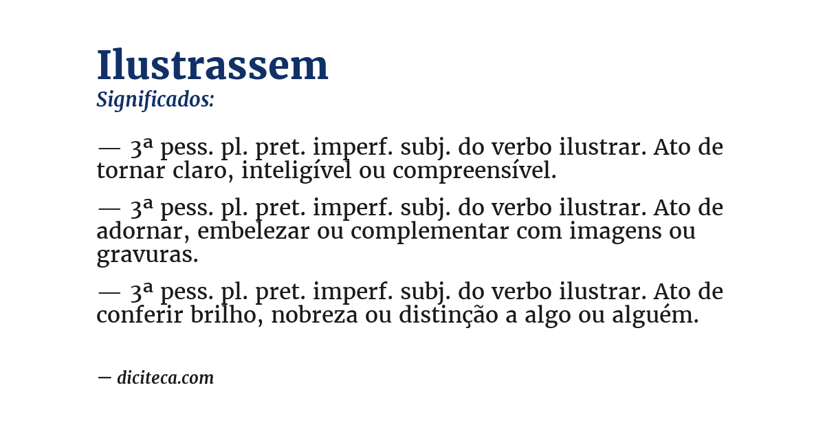 Significado de ilustrassem