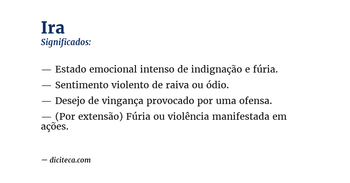 Significado de ira