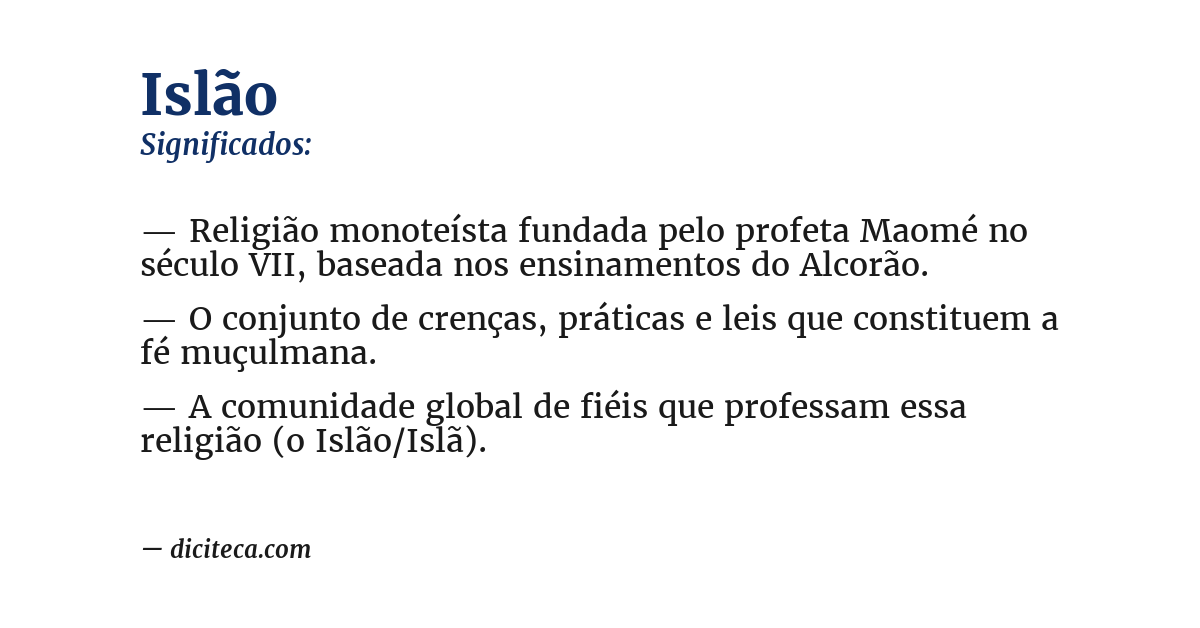 Significado de islão