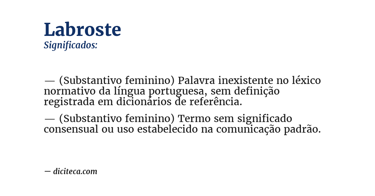 Significado de labroste