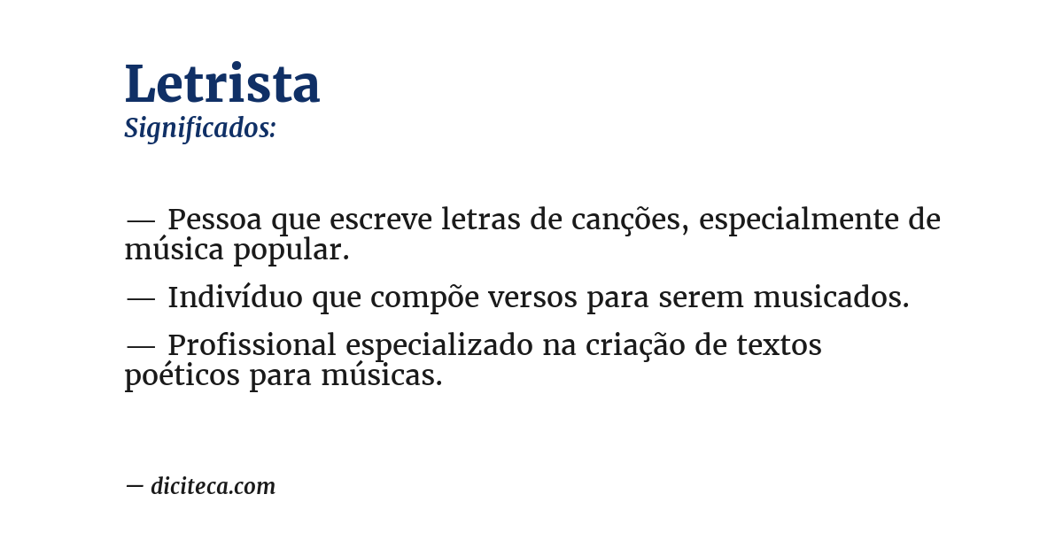 Significado de letrista