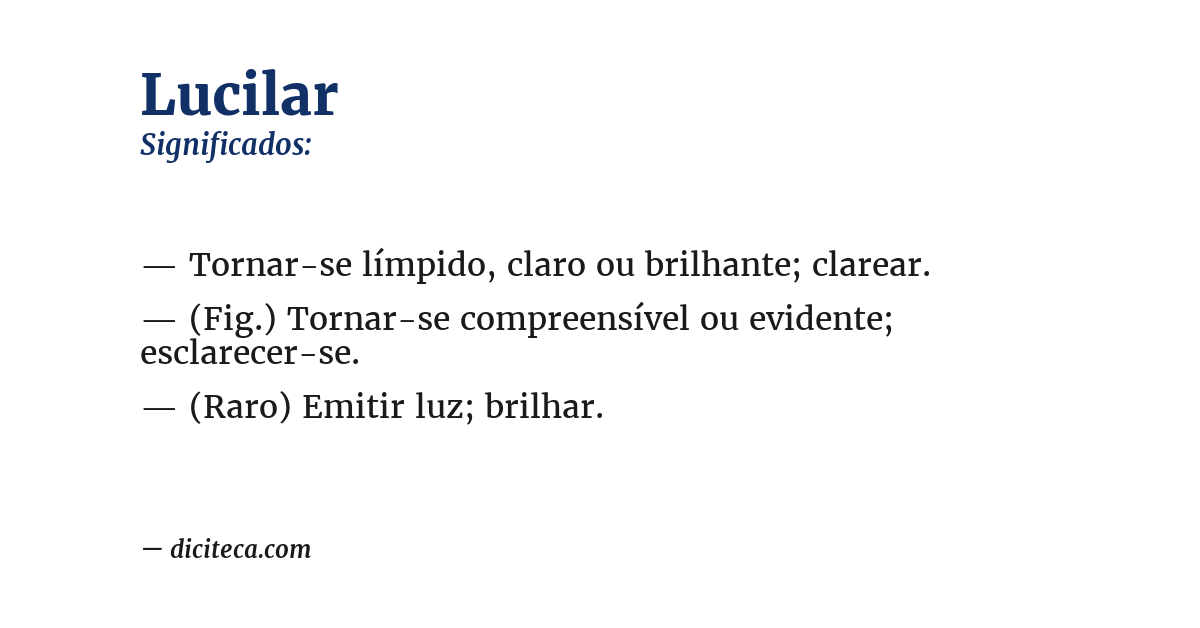 Significado de lucilar