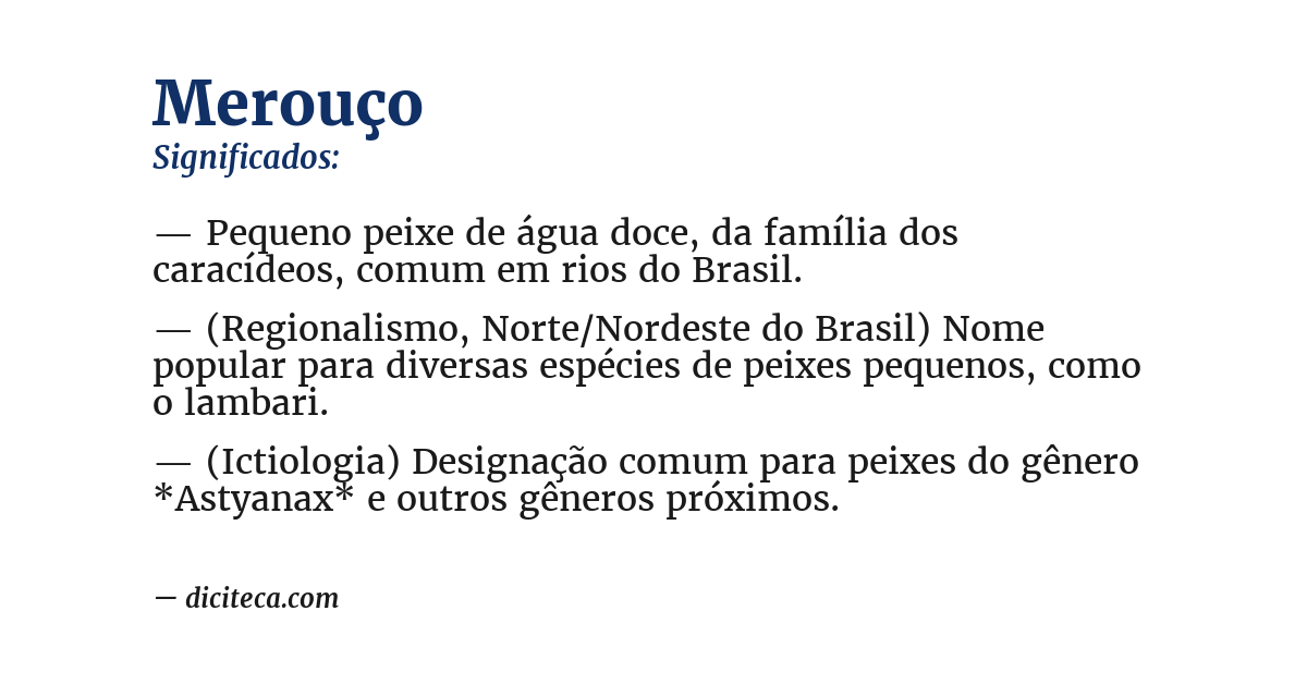 Significado de merouço
