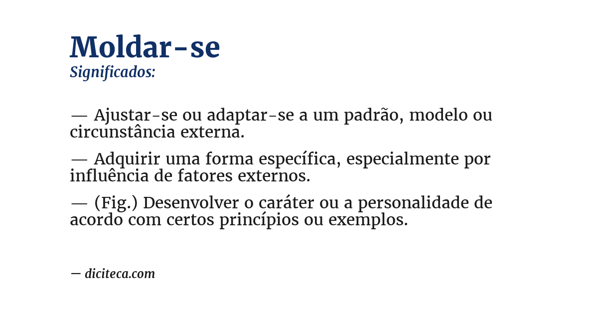 Significado de moldar-se