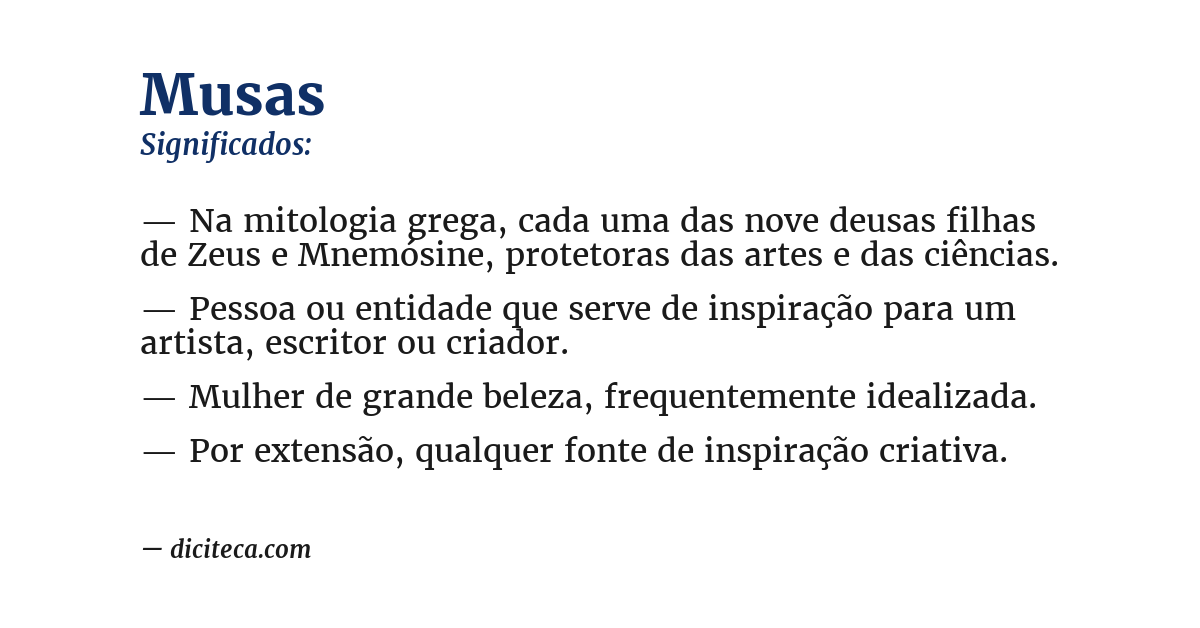 Significado de musas