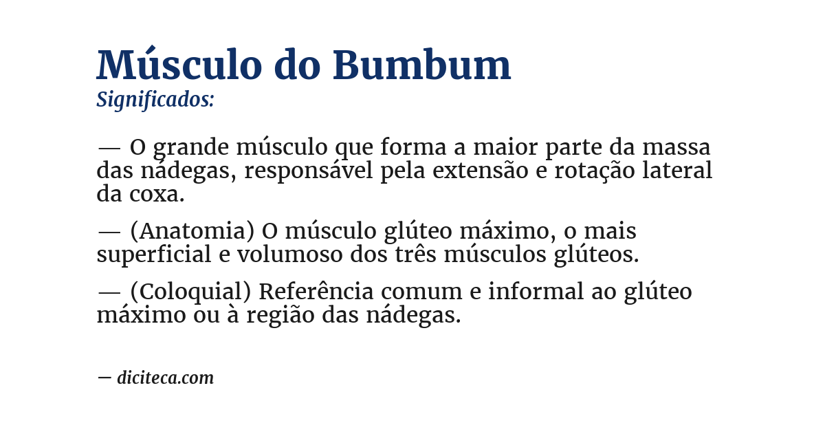 Significado de músculo do bumbum