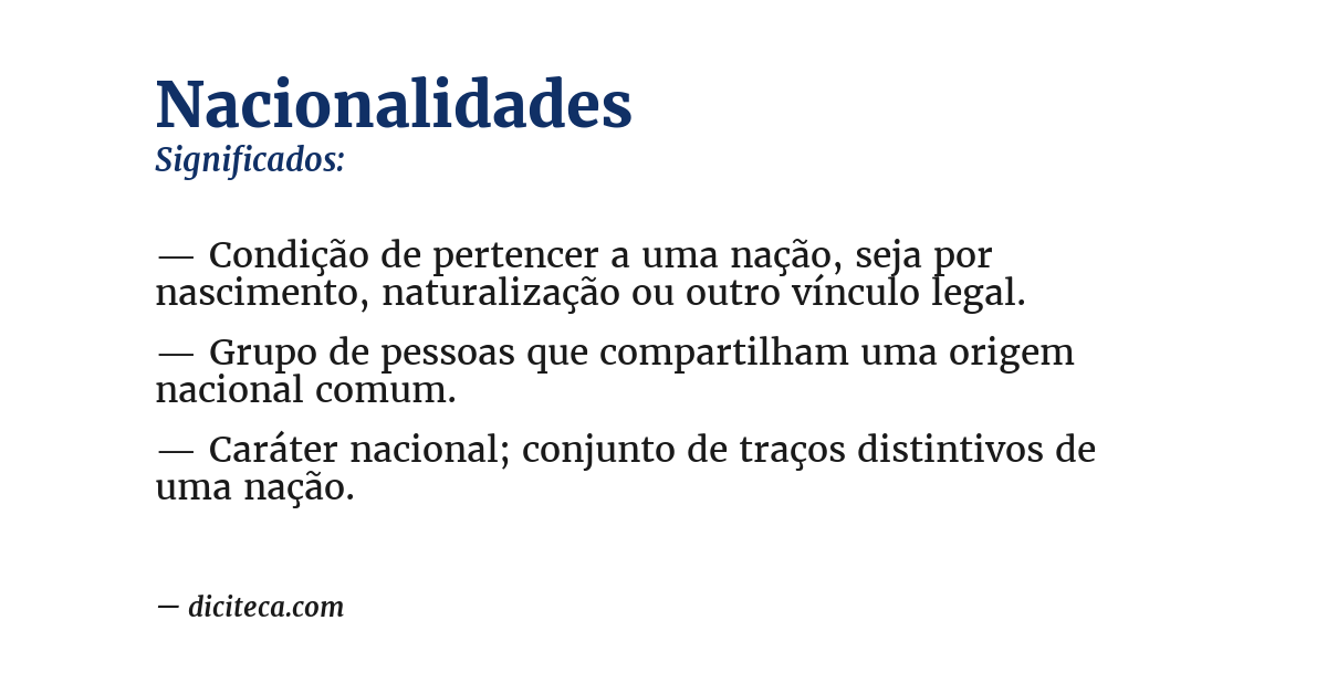 Significado de nacionalidades