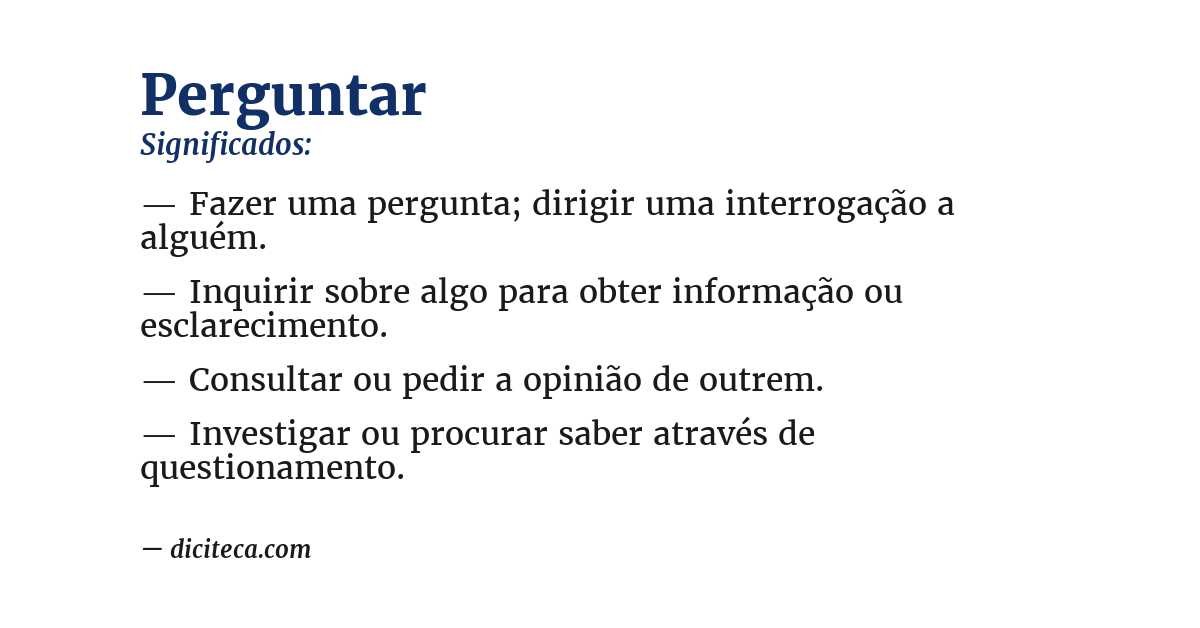 Significado de perguntar