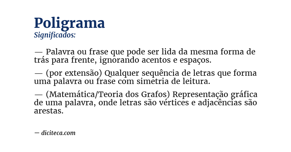 Significado de poligrama